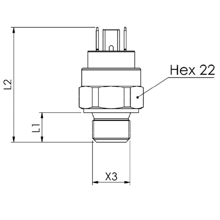 Termostatos bimetálicos, modelo 525 esquema