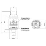 Presostato con termostato integrado, modelo 700 esquema