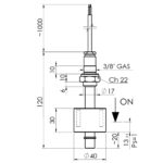 Esquema interruptor de nivel electromagnético modelo P35 Euroswitch