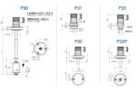 Interruptor de nivel electromagnético, modelo P3X esquema