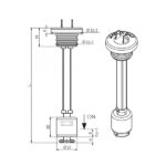 Interruptor de nivel electromagnético, modelo SPGN-SPGP esquema