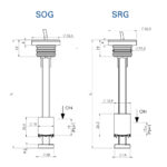 Interruptor de nivel electromecánico de reserva, modelo SOG-SRG esquema